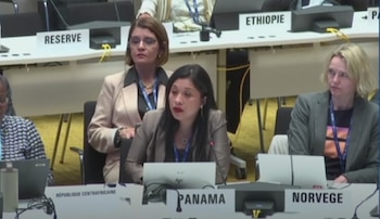 La delegación panameña reiteró el compromiso con la salud global y la equidad. (OMS)