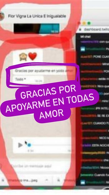 El mensaje que Flor le