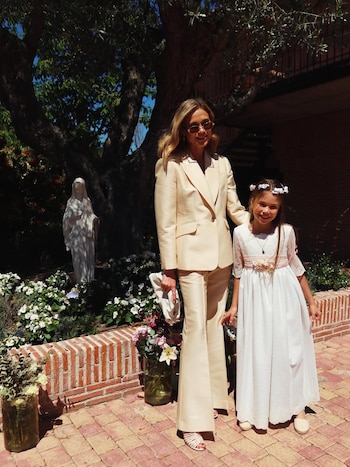 Carla Pereyra junto a su hija Francesca