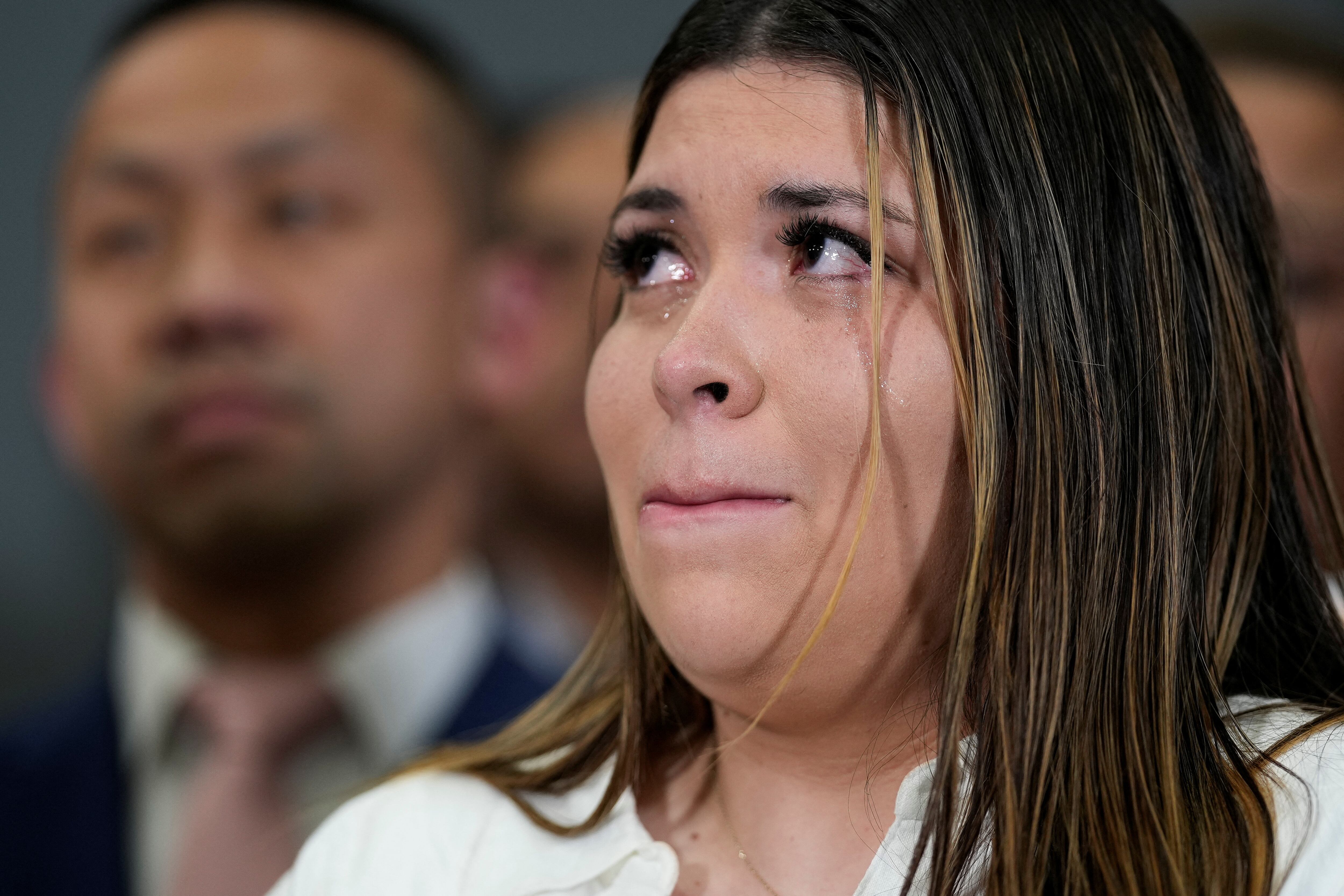 Jennifer Vásquez declaró haber sufrido abuso físico de su esposo. (REUTERS/Kent Nishimura)