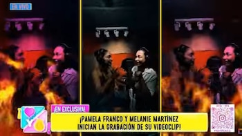 Pamela Franco y Melanie Martínez inician grabaciones de su videoclip y le advierten a Christian Domínguez: “Que apechugue”
