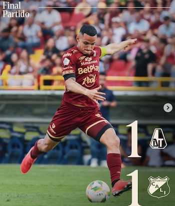 Deportes Tolima igualó a un gol con Deportivo Cali en la fecha 19 del fútbol colombiano - crédito Colprensa