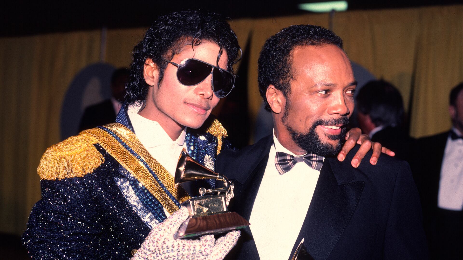 michael Jackson con Quincy Jones premios grammy