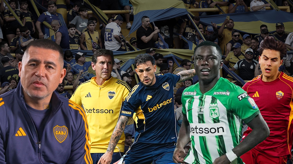 Jugadores de Boca festejando en la Bombonera