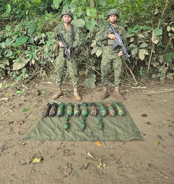 El hallazgo de granadas hechizas evitó acciones terroristas contra la población civil y la fuerza pública en Valle del Cauca - crédito ARC