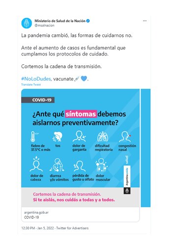 TUIT CUIDADOS MINISTERIO DE SALUD