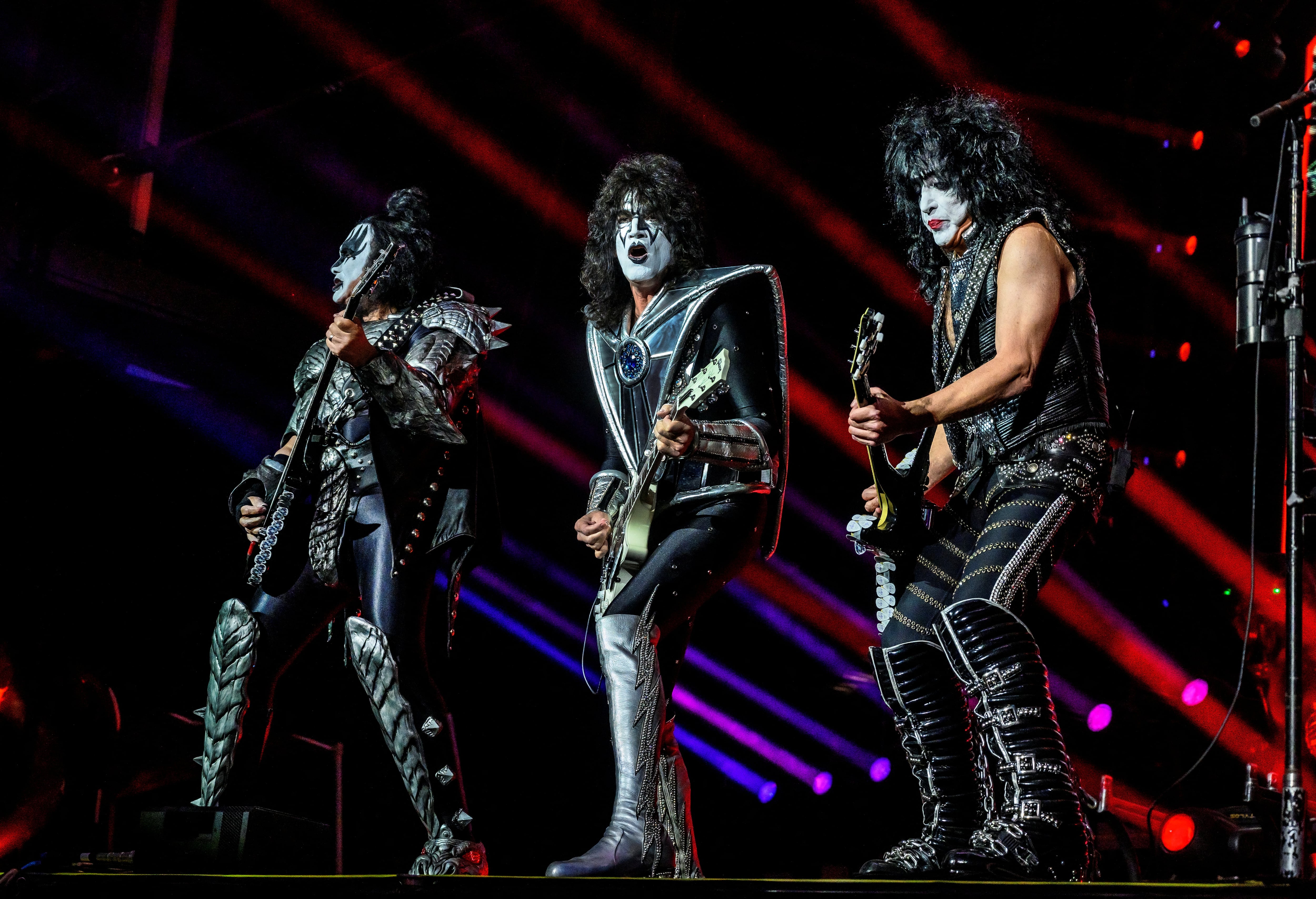 La legendaria banda Kiss cuando viene a Colombia, requiere montajes técnicos complejos, adaptados a sus requerimientos de audio y efectos especiales.(Foto: Ritzau Scanpix/Torben Christensen via REUTERS)