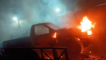 Una de las camionetas del