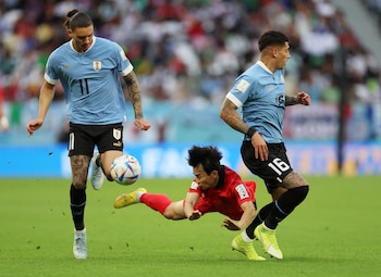 El debut de Uruguay en Qatar 2022 terminó en un empate sin goles frente a Corea del Sur (REUTERS/Matthew Childs)