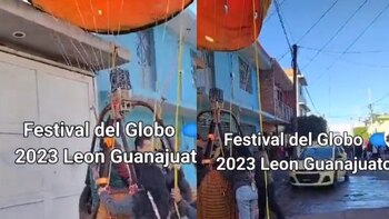 Un globo aerostático cayó sobre