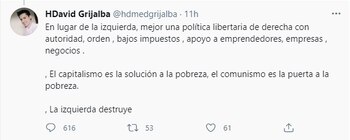 Foto: Twitter David Grijalba.