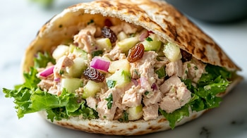 Ensalada de atún con manzana,