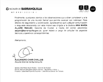 Así concluyó la carta del