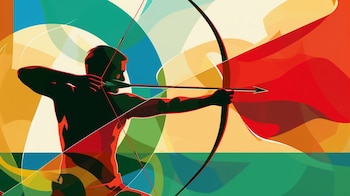 Tiro con arco en los Juegos Olímpicos de París 2024, mostrando arqueros en acción, con enfoque en el equipo, el tiro y la competición - (Imagen Ilustrativa Infobae)