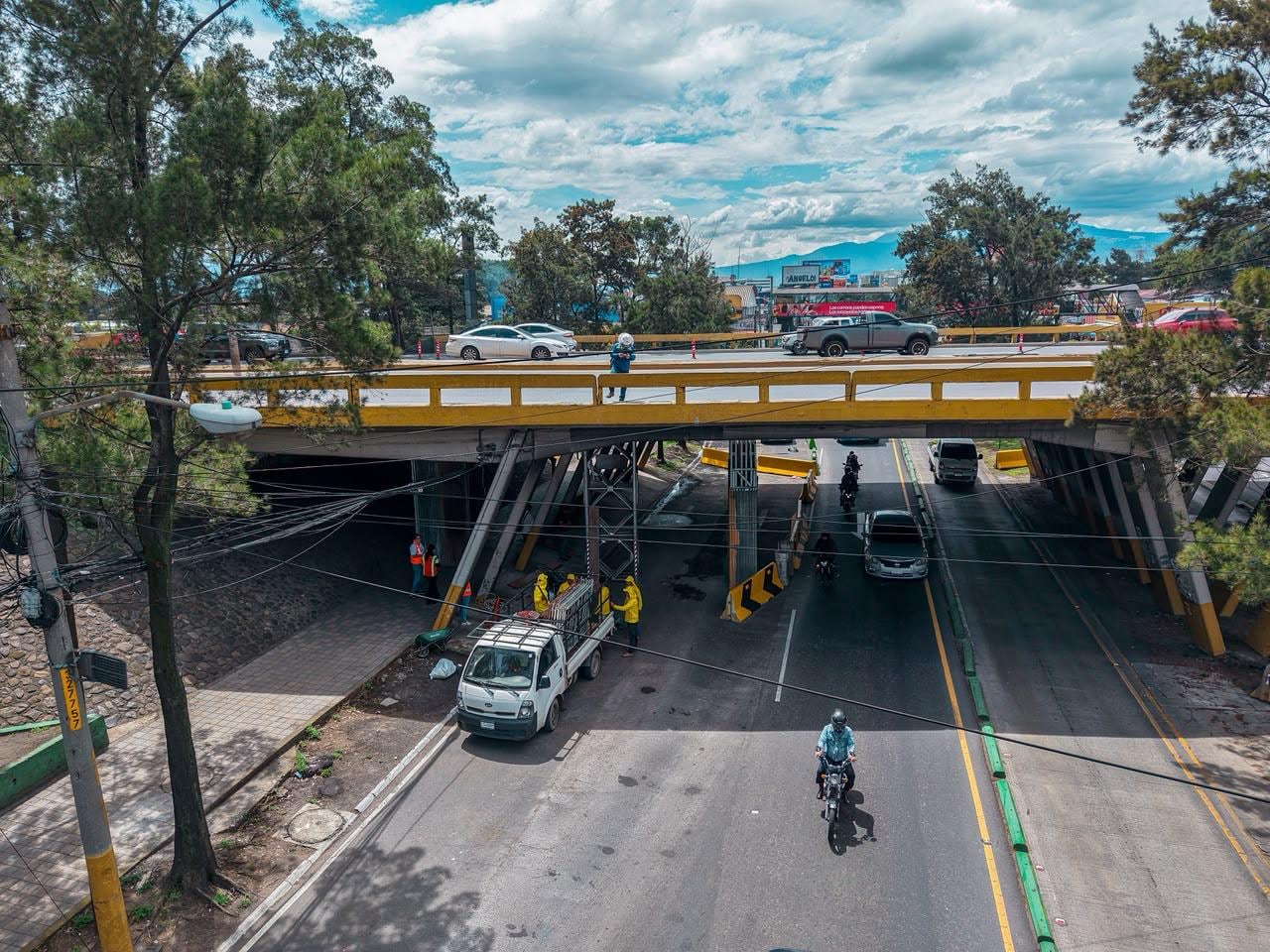 Cierran el puente Periférico-Aguilar Batres en Ciudad de Guatemala para realizar reparaciones de emergencia