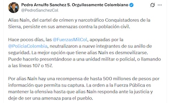 - crédito @PedroSanchezCol/X