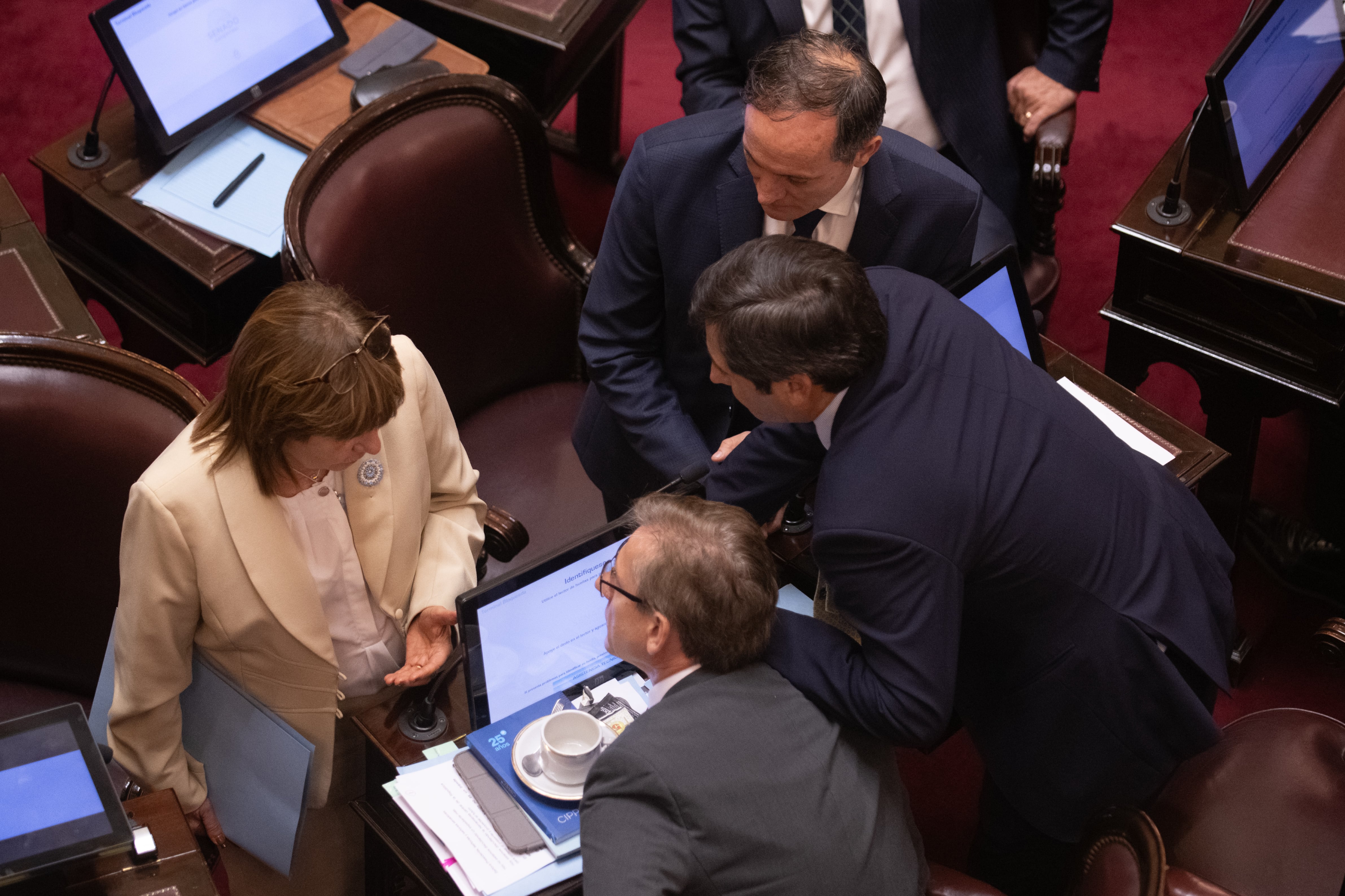 La senadora Patricia Bullrich encabezó las negociaciones en el Senado para aprobar el Presupuesto 2026. (Jaime Olivos)
