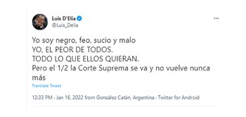 D'Elía se victimiza y a
