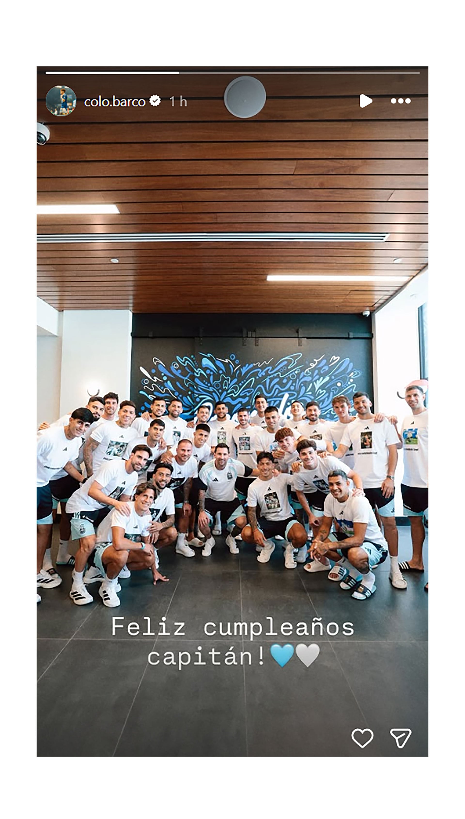 Valentín Colo Barco participó de la celebración junto al capitán