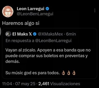 León Larregui de Zoé sugiere