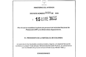 El documento fue radicado el