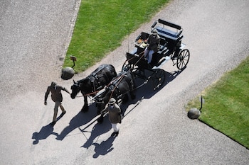 El carruaje en el castillo de Windsor