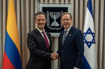 Canciller Omar Bula se reunió con el presidente israelí, Isaac Herzog