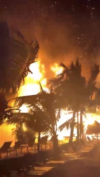 La evacuación preventiva del hotel