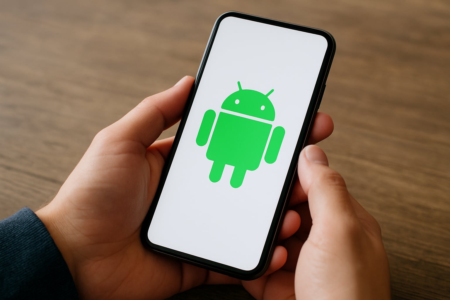 Una persona sostiene un teléfono inteligente Android permite configurar el acceso a la cámara de forma personalizada, eligiendo entre permitir, preguntar o denegar. (Imagen Ilustrativa Infobae)