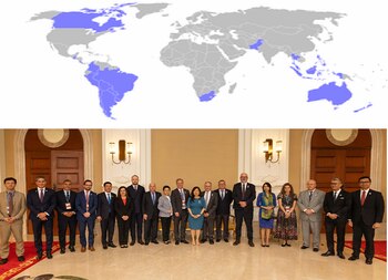 Grupo Cairns: mapa y representantes de países integrantes