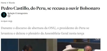 "Pedro Castillo, de Perú, se