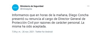 Un día después de su