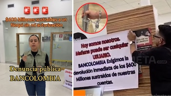Video: empresaria se encadenó a