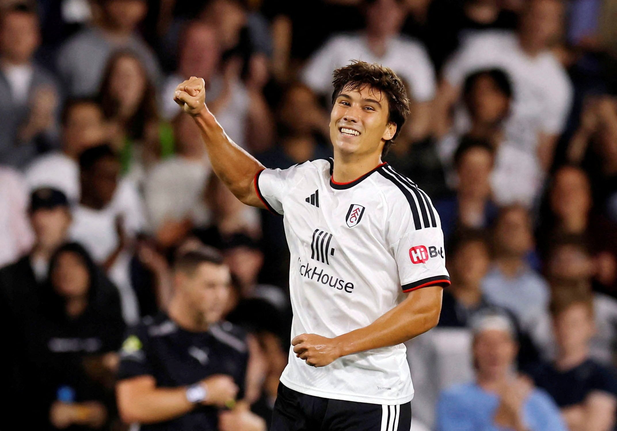Gonzalo García celebra un gol con el Fulham. (Reuters)
