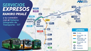 Tres rutas ingresarán a Ramiro Prialé para facilitar traslados desde Huaycán - Créditos: ATU.