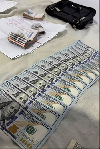 Los dólares que sencontraron en