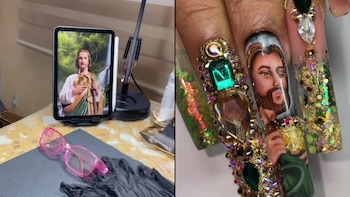 Una manicurista hizo un diseño