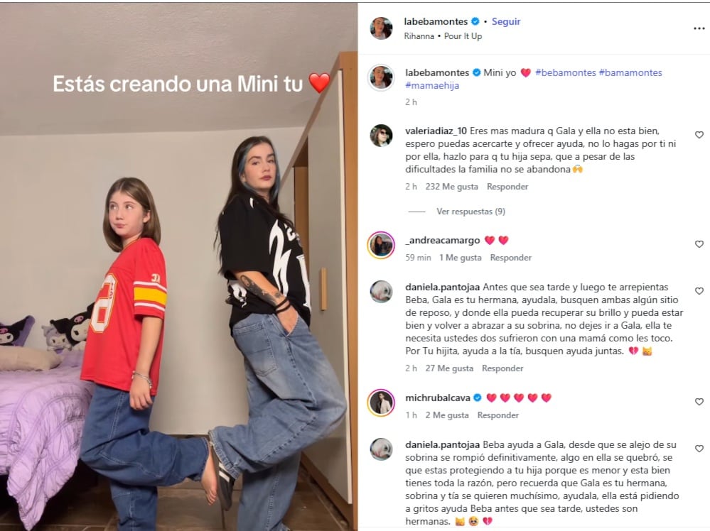 Fans le piden a Beba Montes que ayude a Gala (Captura)