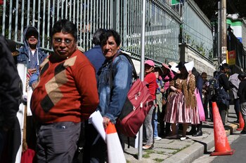 Partidarios del ex presidente boliviano