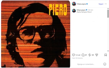 Felipe Pigna se sumó al homenaje a Piero con la portada de uno de sus discos