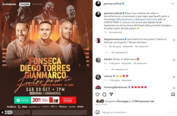 Gian Marco anuncia concierto con
