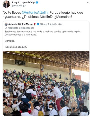 López-Dóriga y Antonio Attolini se