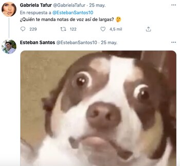 Ante la respuesta de Tafur, Santos volvió a contestar, esta vez, con algo de ‘susto’. Pantallazo.