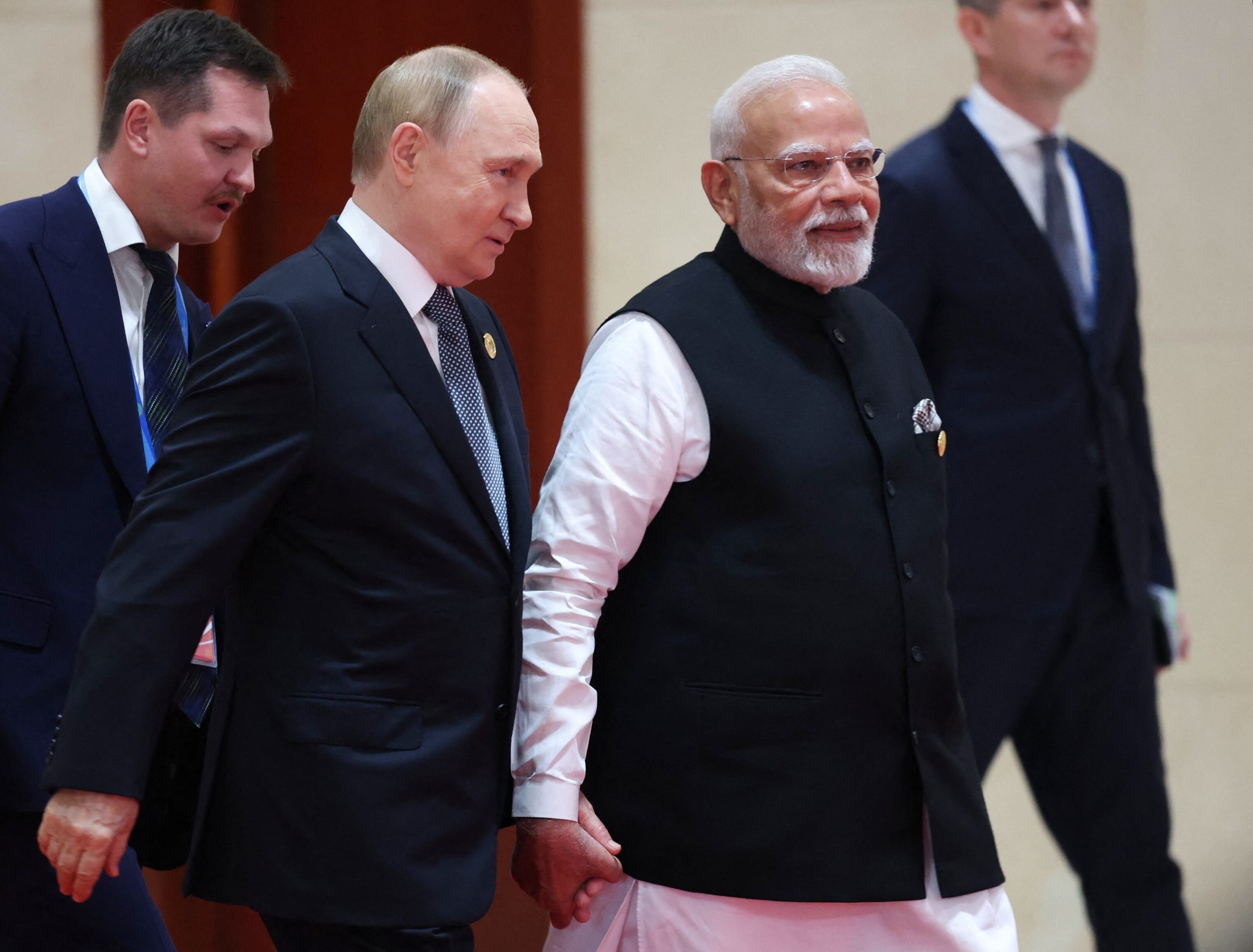Vladimir Putin y Narendra Modi