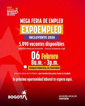 La Mega Feria de Empleo ExpoEmpleo Incluyente reúne a 100 empresas del sector privado con 5.890 vacantes activas en el Parque Fundacional de Fontibón - crédito Alcaldía de Fontibón