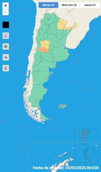 Las provincias afectadas por las