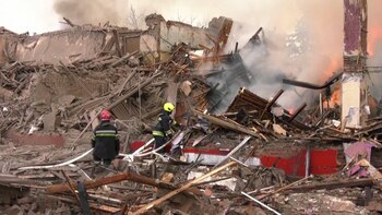 Un proyectil ruso impacta en