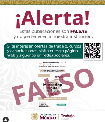 Alerta de falsas publicaciones STPS