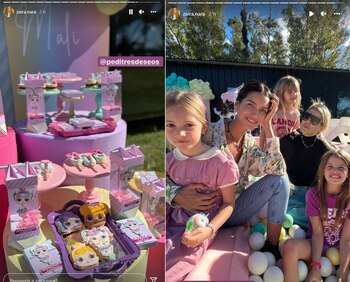 En familia: Wanda Nara viajó