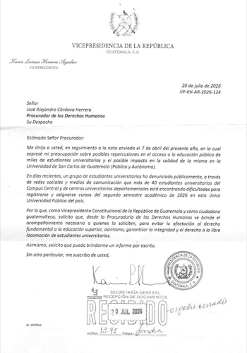 El borrado masivo de estudiantes se produce en medio de la crisis institucional de la USAC desde la elección del rector Walter Mazariegos y del reclamo por sanciones contra la disidencia estudiantil.